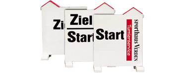 Sporthaus Verden - Start-Ziel-Ständer Sporthaus Verden - Start-Ziel-Ständer